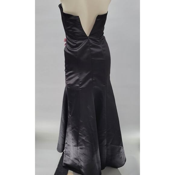 VTG Gunne Sax Jessica McClintock Gown 5/6 Black‎ Pink Satin Fairy Formal Dress - Picture 5 of 16
